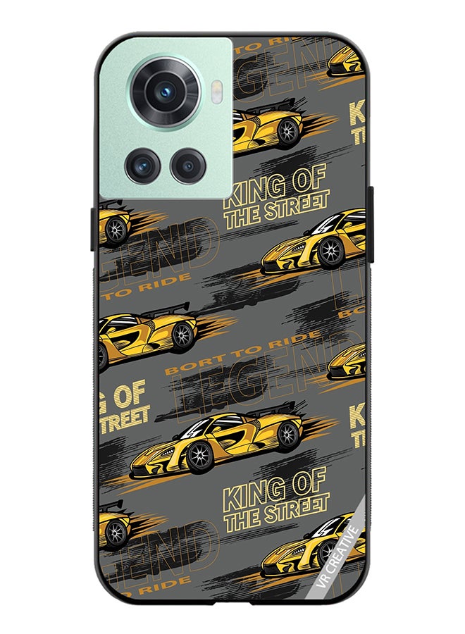 VR CREATIVE Protective Case Cover For OnePlus Ace Abstract Seamless Pattern With Sport Cars Design Multicolour - Image 1