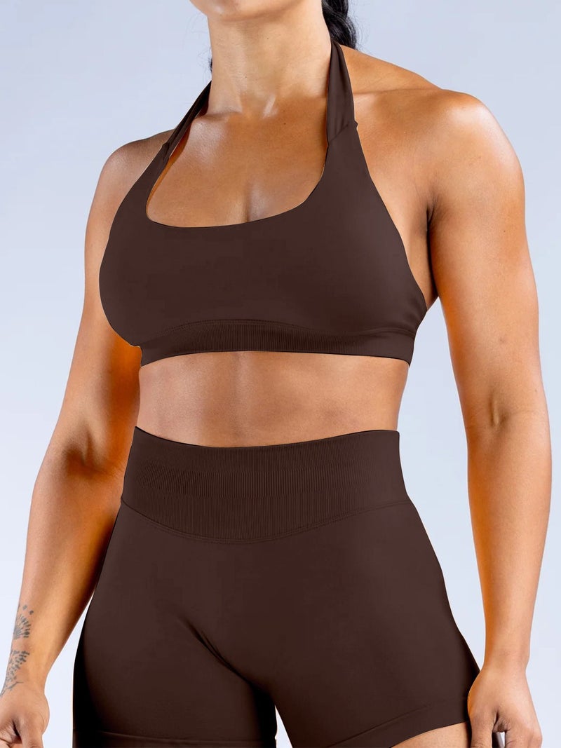 Dfyne Same Style Xiaohongshu Popular 21-Color Three-Section Hip-Lifting Low-Waist Yoga Pants With Diagonal Shoulder Straps And Chest Pad Sports Bra - Image 3