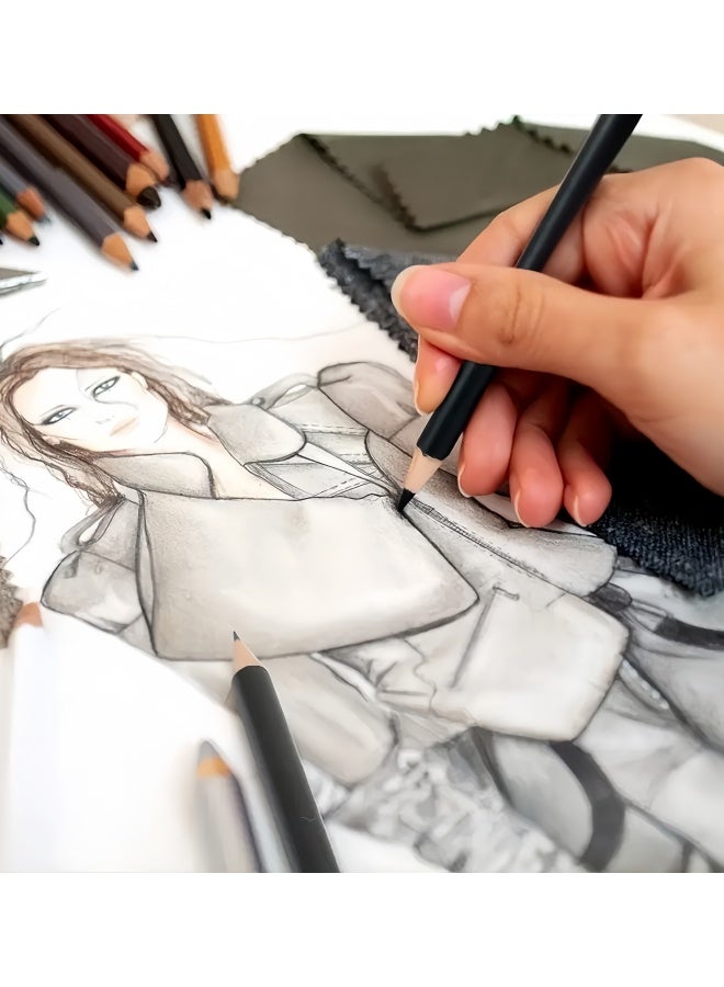 12pcs Sketch Charcoal Pencils Drawing Set Charcoal Pencils Black Soft, Medium And Hard Charcoal Pencils For Drawing, Sketching, Shading, Artist Pencils For Beginners & Artists - Image 5