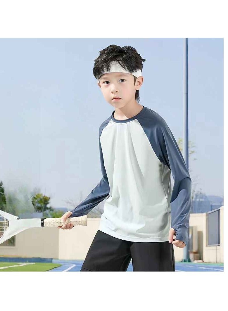 Children's Long Sleeved Long Pants Two-Piece Running Basketball Training Quick Drying Sports Suit  - Image 3