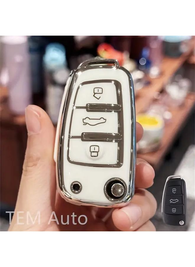 TPU Key Fob Cover For Car Purple Remote Key Case Shell Protective Accessory - Image 3