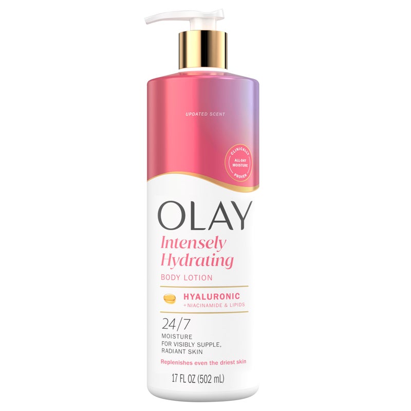 Olay Body Lotion for Women, Nourishing with Hyaluronic Acid Serum, Visibly Soften & Smooth Skin, 24hr Moisture & Hydration, Fast Absorbing Formula, Vitamin B3 Complex, For All Skin Types, 17 fl oz - Image 1