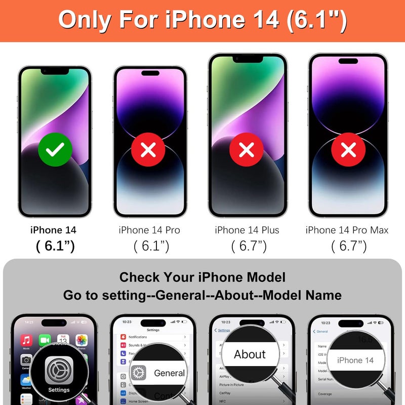 iCoverCase Compatible with iPhone 14 Wallet Phone Case with Card Holder for Women, RFID Blocking Embossed PU Leather Wrist Strap Case 6.1 Inch (Heart Purple) - Image 2