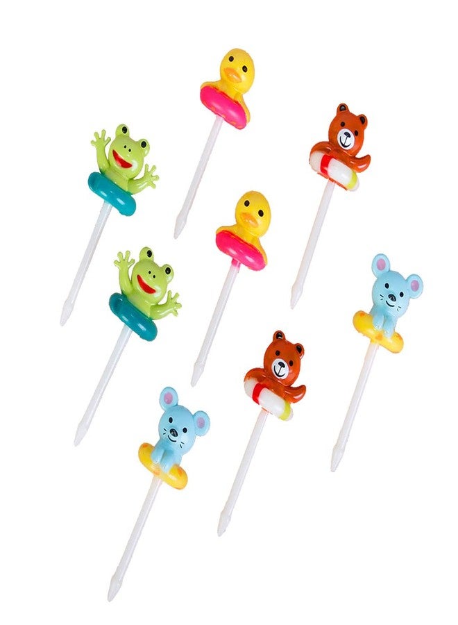 MoJyetli Animal Food Picks for Kids, Cute Animal Plastic Fruit Food Picks Food Forks Salad Cake Dessert Lunch Accessories for Bento Box Party Supplies - Image 2