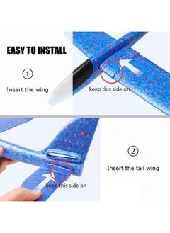 Bootaa 4 Pack Airplane Toy 17.5" Large Throwing Foam Plane Dual Flight Mode Aeroplane Gliders Flying Aircraft Gifts For Kids 3 4 5 6 7 Year Old Boyoutdoor Sport Game Toys Birthday Party Favors  - Image 5