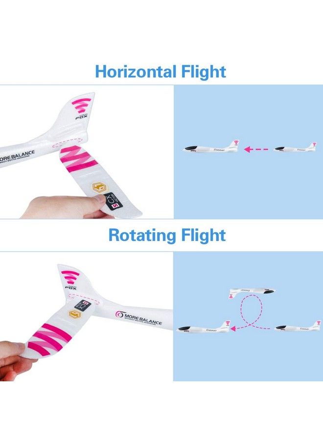 Bootaa 4 Pack Airplane Toy 17.5" Large Throwing Foam Plane Dual Flight Mode Aeroplane Gliders Flying Aircraft Gifts For Kids 3 4 5 6 7 Year Old Boyoutdoor Sport Game Toys Birthday Party Favors - Image 3