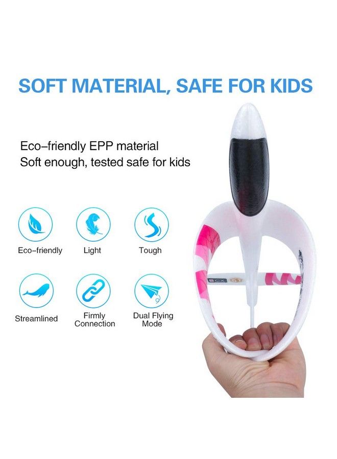 Bootaa 4 Pack Airplane Toy 17.5" Large Throwing Foam Plane Dual Flight Mode Aeroplane Gliders Flying Aircraft Gifts For Kids 3 4 5 6 7 Year Old Boyoutdoor Sport Game Toys Birthday Party Favors - Image 4