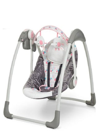 Baby Swing Automatic For Newborn To Toddler With Music, Breathable Fabric And 2 Plush Toys (Pink X Gray) - pzsku/Z39D0F5BFCF4433144F75Z/45/_/1725646681/b3d6ce4b-a803-45d6-a5c4-25aafecba069