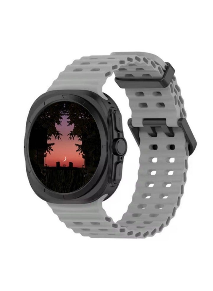 ELTRAZONE Soft Silicone Adjustable Replacement Strap for 47mm Galaxy Watch 7 Ultra | Durable Sport Bracelet for Smartwatch | Lightweight, Sweat-Resistant, Comfortable Band for Active Lifestyle | Easy to Install – - Image 1