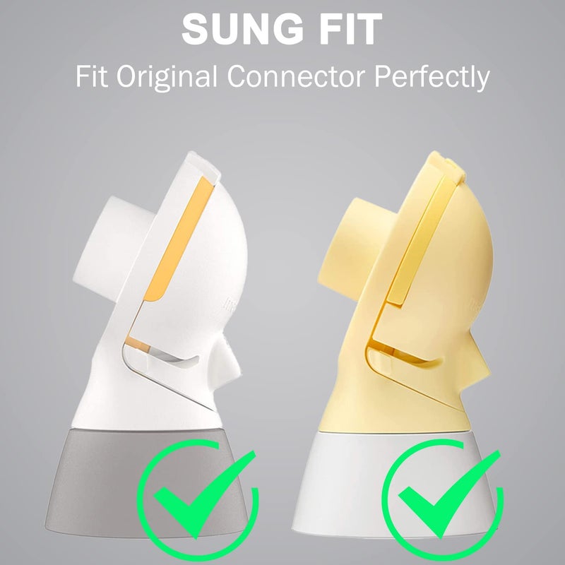2-Pcs Membrane Compatible with Medela Pump Parts Pump - Food Grade Silicone Replacement Membranes Compatible with Pump in Style MaxFlow, Swing Maxi, Freestyle Flex Breast Pumps, Breast Pump Connector - Image 3