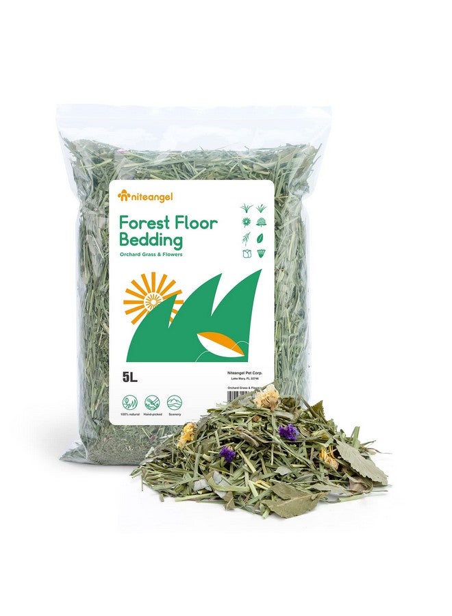 Niteangel Natural & Soft Hamster Bedding Mate Small Animal Habitat Decor for Syrian Dwarf Hamsters Gerbils Mice Degus Bunny or Other Small-Sized Pet (Orchard Grass & Flower) - Image 1