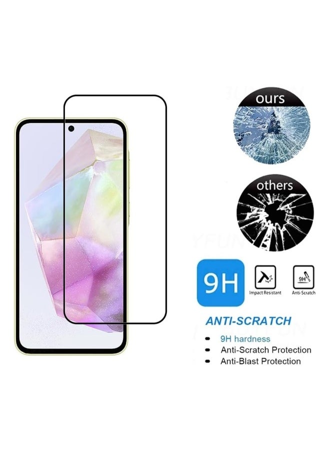 DUSALA - 2 Pack for Samsung Galaxy A56 Screen Protector, Anti-Scratch Full Coverage Protection Tempered Glass - Image 1