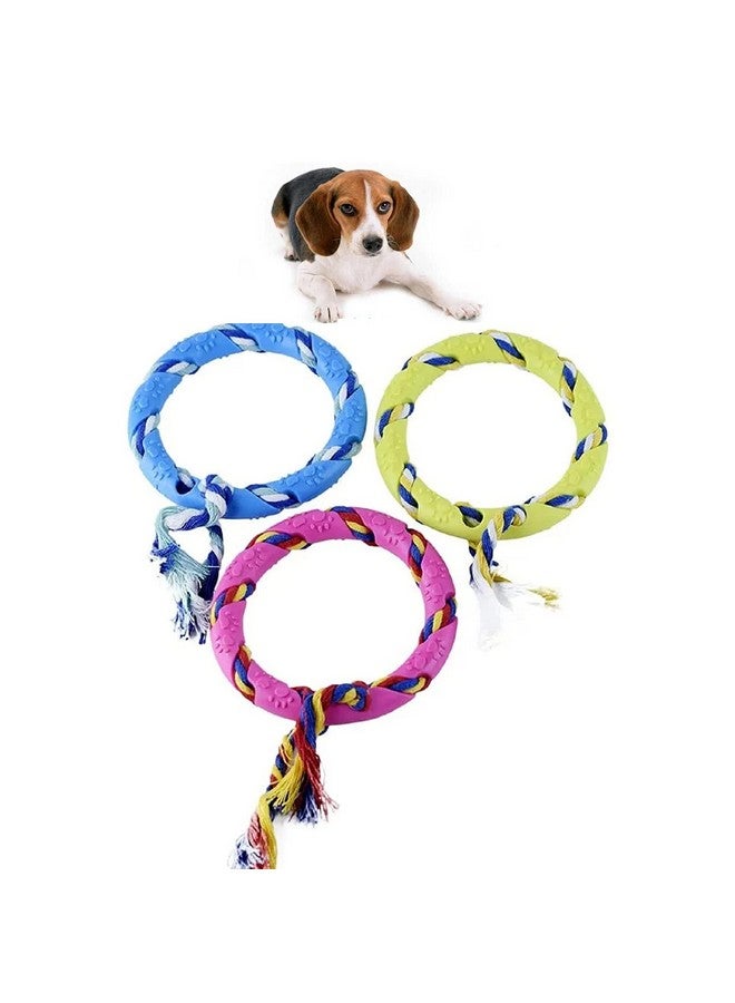 إيميلي بيتس لعبة الكلب بحلقة مطاطية، لعبة التسنين التفاعلية للحيوانات الأليفة، لعبة مضغ للجراء، لعبة حبل للكلاب، لعبة مضغ غير سامة للكلاب الصغيرة مع حبل (كبير) - Image 4