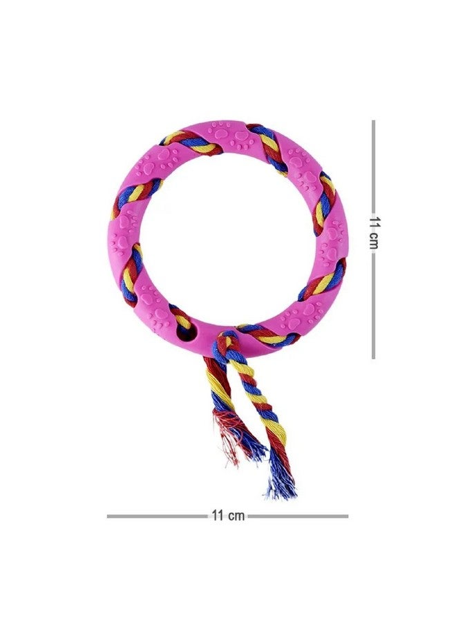 إيميلي بيتس لعبة الكلب بحلقة مطاطية، لعبة التسنين التفاعلية للحيوانات الأليفة، لعبة مضغ للجراء، لعبة حبل للكلاب، لعبة مضغ غير سامة للكلاب الصغيرة مع حبل (كبير) - Image 3