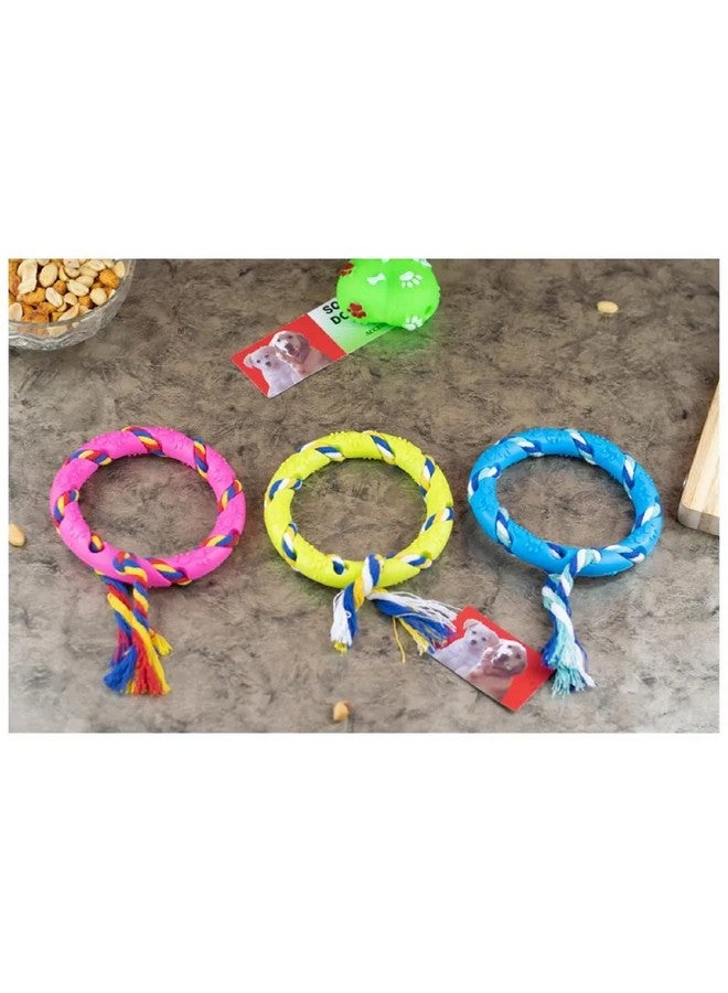 إيميلي بيتس لعبة الكلب بحلقة مطاطية، لعبة التسنين التفاعلية للحيوانات الأليفة، لعبة مضغ للجراء، لعبة حبل للكلاب، لعبة مضغ غير سامة للكلاب الصغيرة مع حبل (كبير) - Image 5