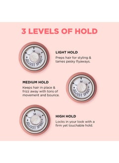 Design.ME Hold.Me Three-Way Hairspray By Designme | Hairspray With Light, Medium, & High Hold Options | Extra Hold Hair Spray With Thermal Protectors & Vitamin B5 | Scented Hair Setting Spray, (9.5 Oz) 