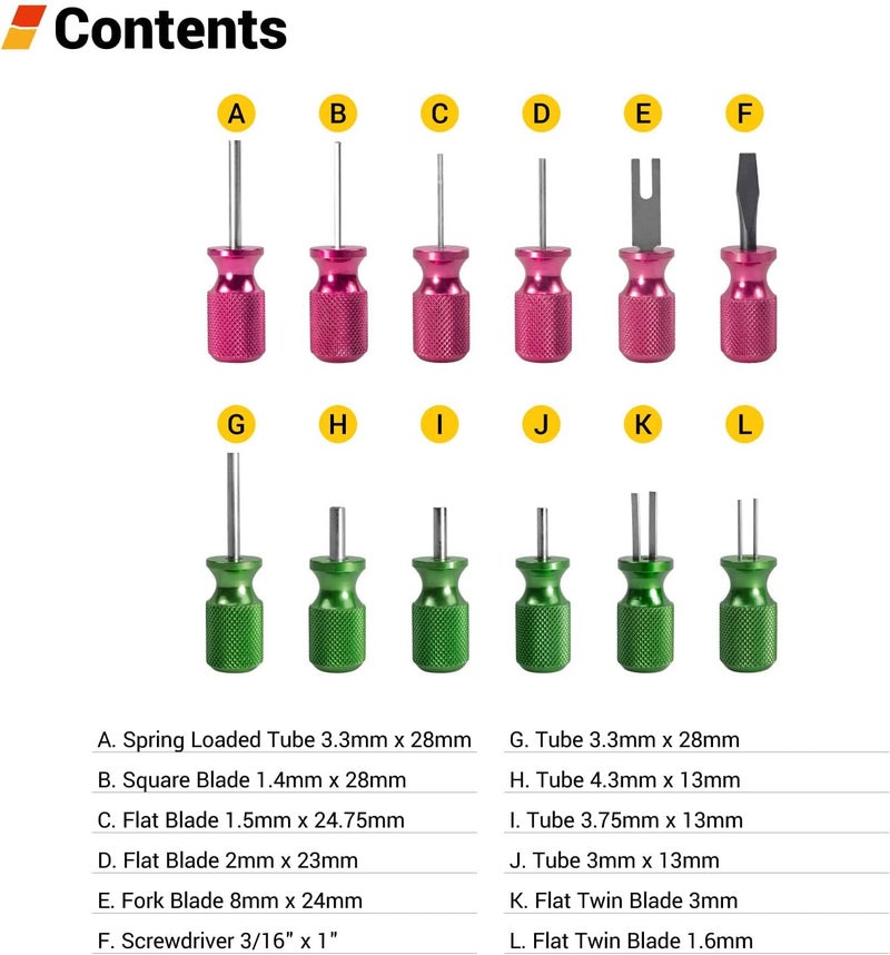 EWK Automotive Wire Electrical Terminal Release Connector Removal Tool Set for GM C3 System - Image 2