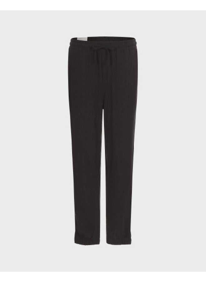 Zara men's Linen-blend Soft Comfortable Breathable Textured Versatile Casual Tapered Pants - Image 1