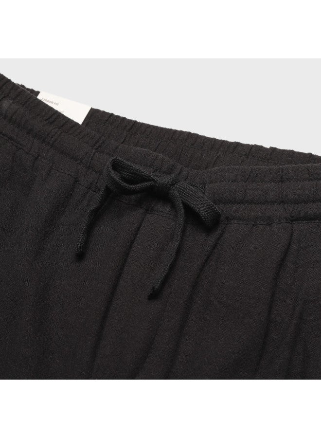 Zara men's Linen-blend Soft Comfortable Breathable Textured Versatile Casual Tapered Pants - Image 4