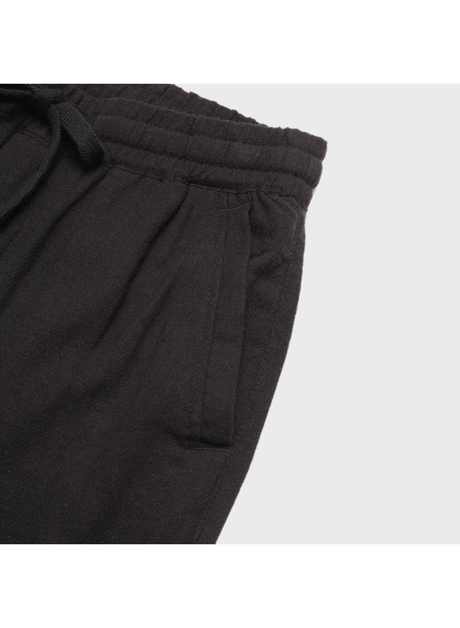 Zara men's Linen-blend Soft Comfortable Breathable Textured Versatile Casual Tapered Pants - Image 5
