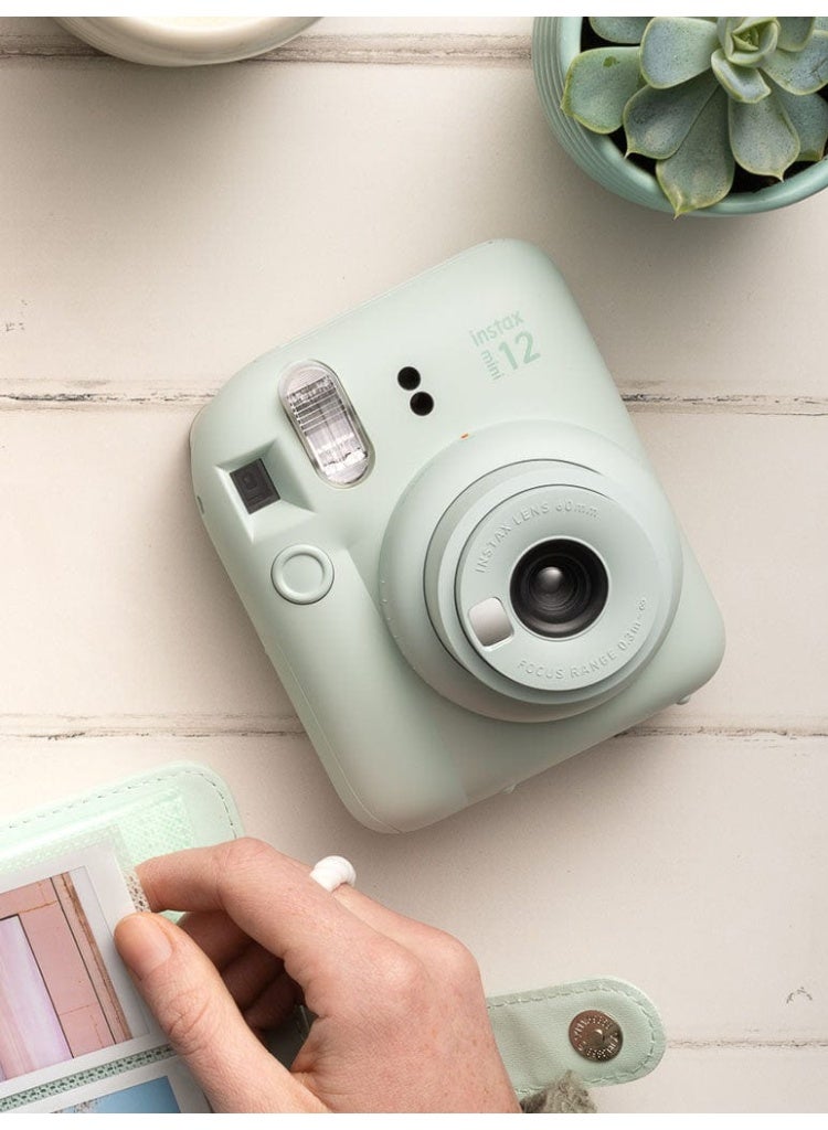Instax Mini 12 Christmas Gift Box – Green Instant Mini 12 Camera with Brown Case, White Mini Film, Photo Frame, Album, Pegs and Batteries – Perfect Christmas Gift for Kids, Teens, and Adults - Image 4