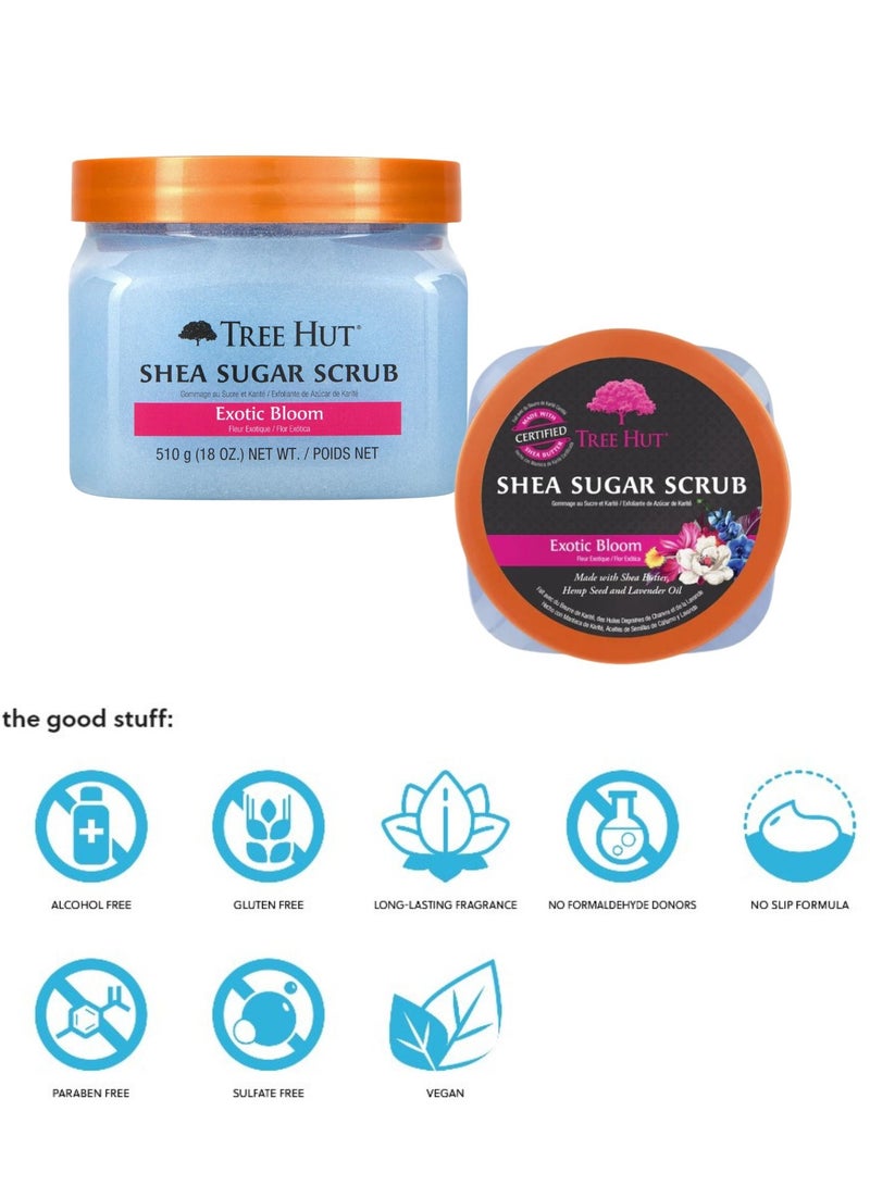 Tree Hut Exotic Bloom Shea Sugar Scrub 510g/18oz - Image 5
