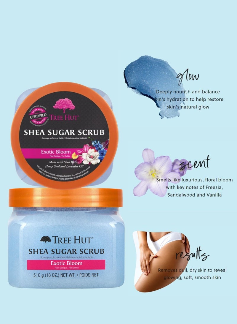 Tree Hut Exotic Bloom Shea Sugar Scrub 510g/18oz - Image 4
