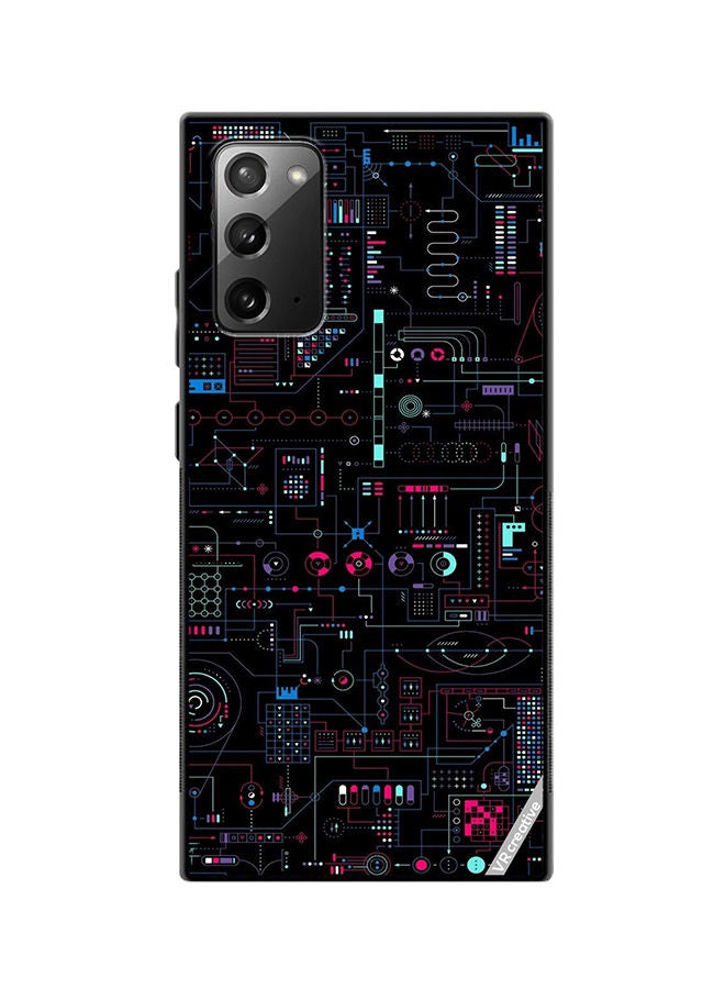 VR CREATIVE Protective Case Cover For Samsung Galaxy Note20 5G Circuit Design Multicolour - Image 1