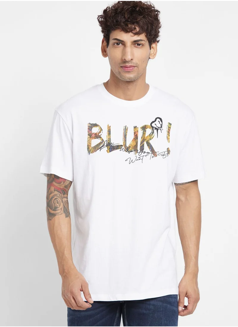 بيينغ هيومان Printed Crew Neck T-Shirt