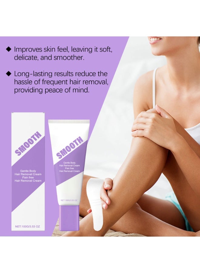 Smooth Gentle and Painless Hair Removal Cream 100g | Moisturizing and Hydrating, Suitable for the Whole Body. - Image 5