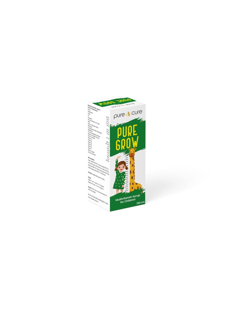 Pure Grow Syrup, Multi Vitamin Syrup For Children, 100Ml
