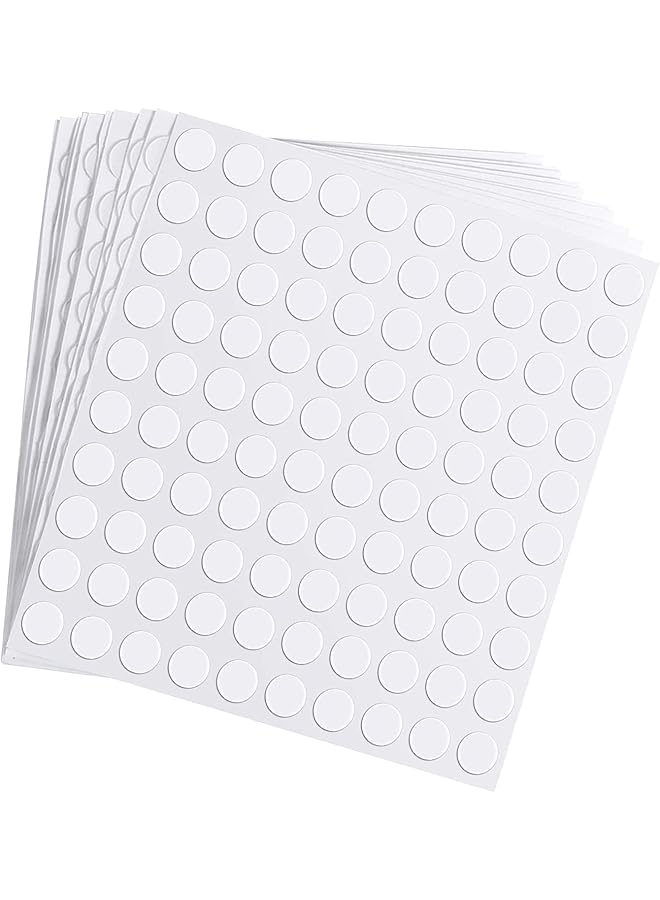 إيروريكس 500 قطعة من الملصقات اللاصقة الشفافة ذات الوجهين القابلة للإزالة من الأكريليك الدائري بدون آثار لاصقة للحرف اليدوية والشمع اللاصق ومستلزمات المكتب الفنية 0.39 بوصة 10 مم - Image 1
