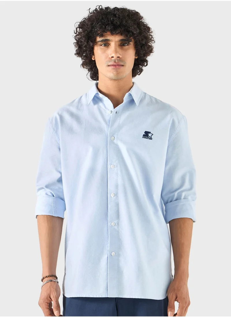 ستارتر Logo Print Reglar Fit Button Down Shirt