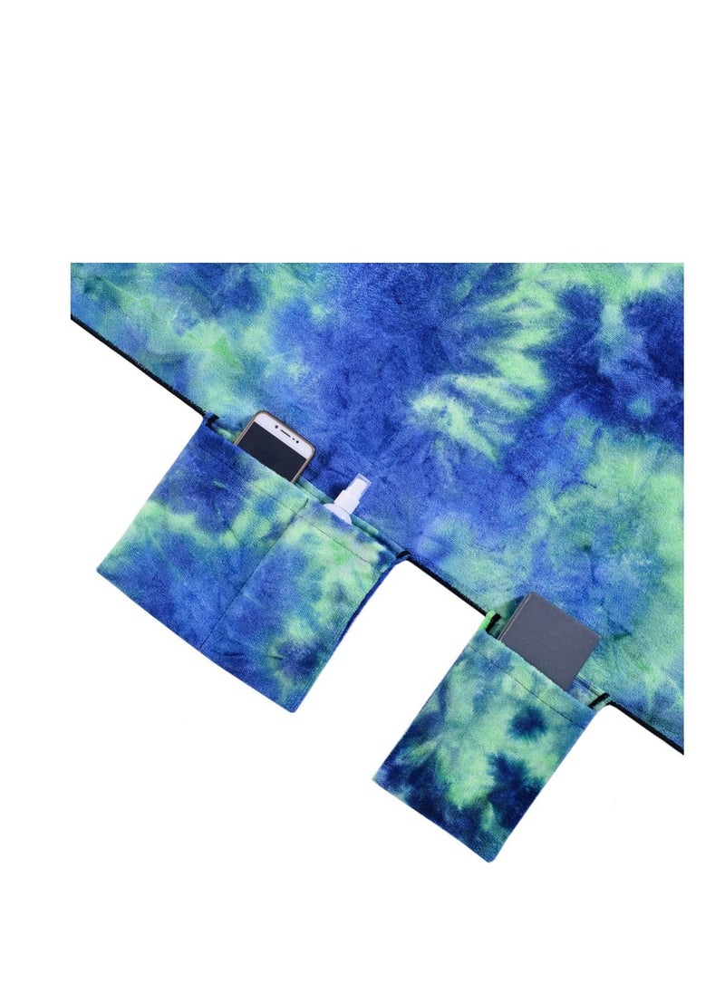 Y&D Lounge Chair Beach Towel Cover, Microfiber Large Pool Towels Recliners Towel Cover With Side Pockets Carrier For Holidays Sunbathing  - Image 5
