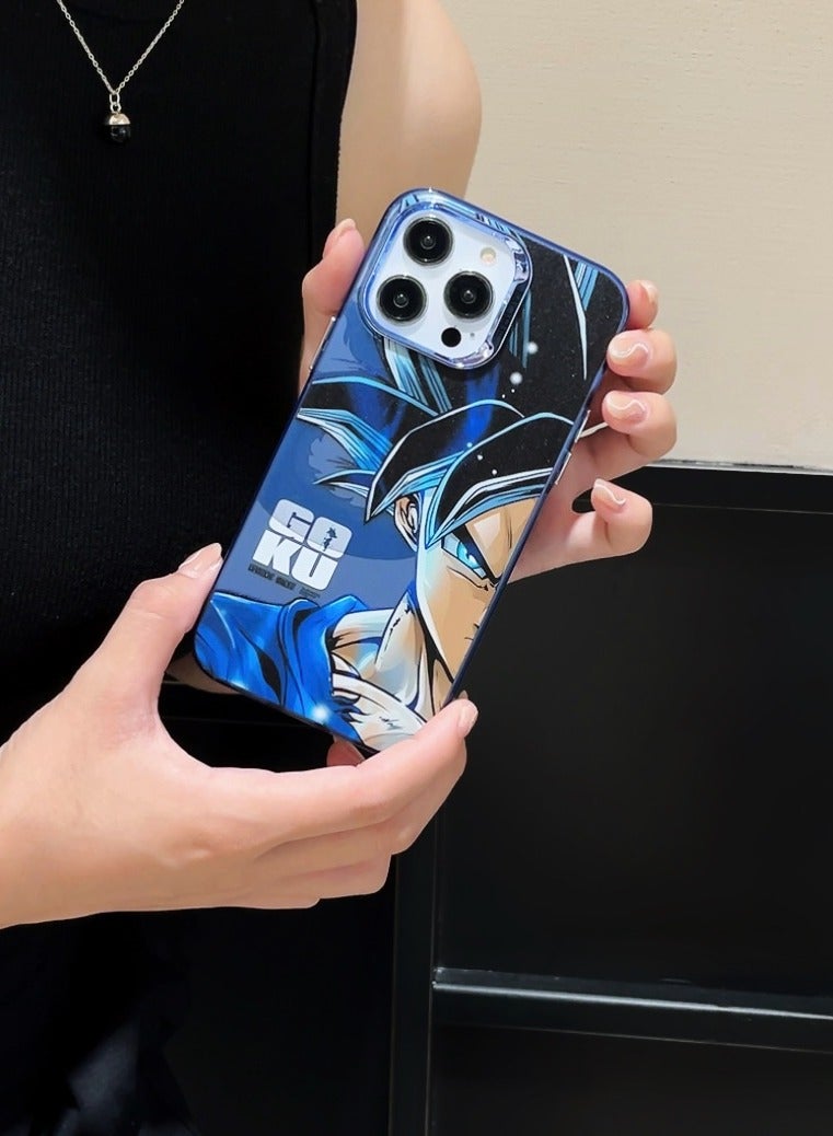 Color Fans Dragon Ball Half-Face Goku & Vegeta Case for iPhone 15 Pro Max - Image 2