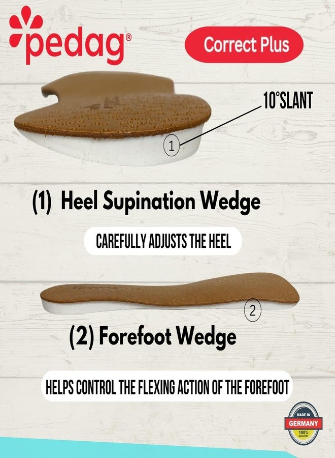 pedag Correct Plus | German Handmade 3/4 Length Wedge for Oversupinators | Vegetable Tanned Leather Top Rubber Orthotic Footbed | 1 Pair, XLarge (Size 11-13 Men) - Image 2