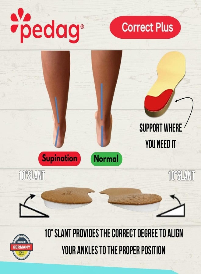 pedag Correct Plus | German Handmade 3/4 Length Wedge for Oversupinators | Vegetable Tanned Leather Top Rubber Orthotic Footbed | 1 Pair, XLarge (Size 11-13 Men) - Image 5