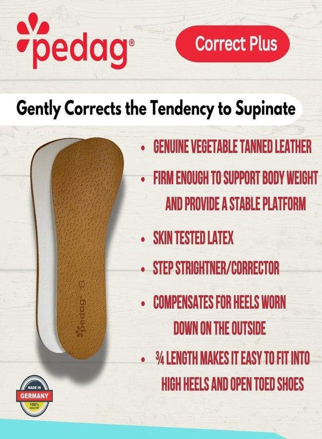 pedag Correct Plus | German Handmade 3/4 Length Wedge for Oversupinators | Vegetable Tanned Leather Top Rubber Orthotic Footbed | 1 Pair, XLarge (Size 11-13 Men) - Image 4