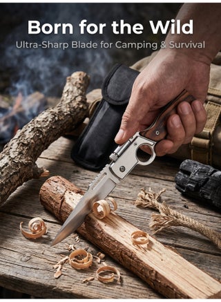 Large Size Folding Knife Outdoor Multi-Function Knife Stainless Steel AK47 Folding Knife Edged Self-Defense Tactical Knife - view 2
