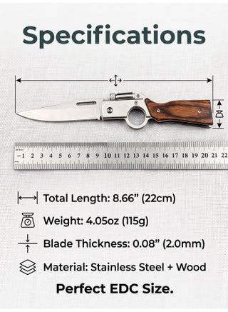 Large Size Folding Knife Outdoor Multi-Function Knife Stainless Steel AK47 Folding Knife Edged Self-Defense Tactical Knife - view 5