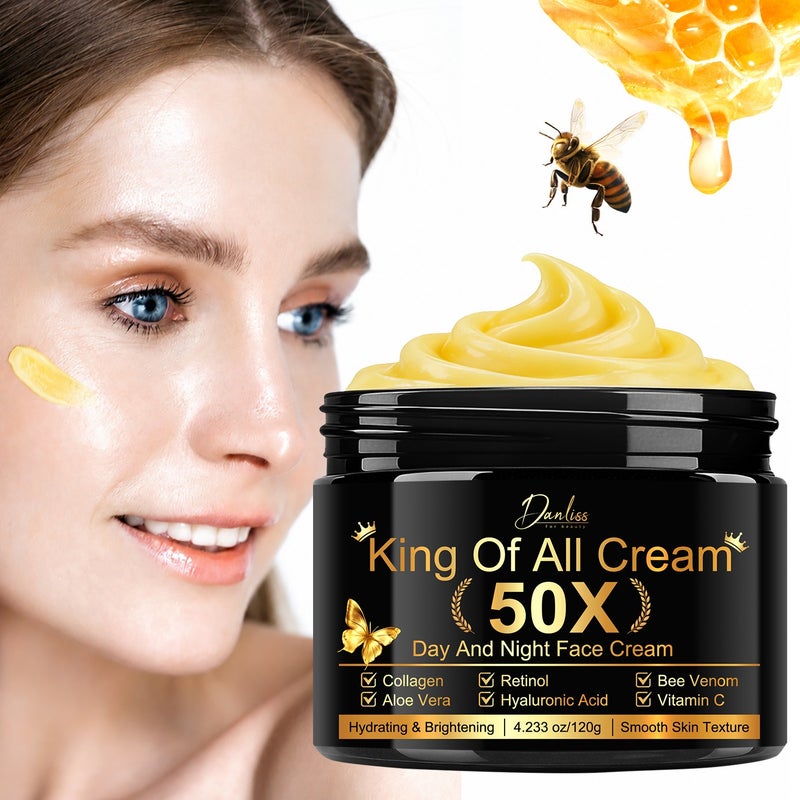 Danliss 50X All-in-One Day & Night Repair Cream 120g (Contains Collagen, Retinol, Bee Venom, Vitamin C, Hyaluronic Acid) - Image 1