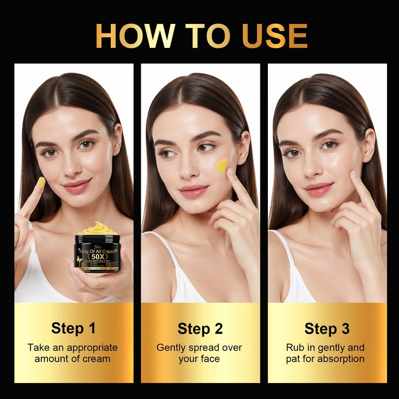 Danliss 50X All-in-One Day & Night Repair Cream 120g (Contains Collagen, Retinol, Bee Venom, Vitamin C, Hyaluronic Acid) - Image 4