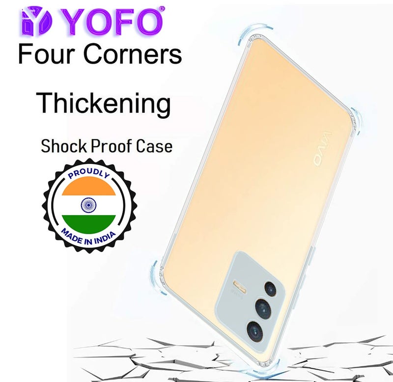 YOFO Back Cover for Vivo V23 Pro (5G) / Vivo S12 Pro (5G) (Flexible|Silicone|Transparent|Camera Protection|DustPlug) - Image 5