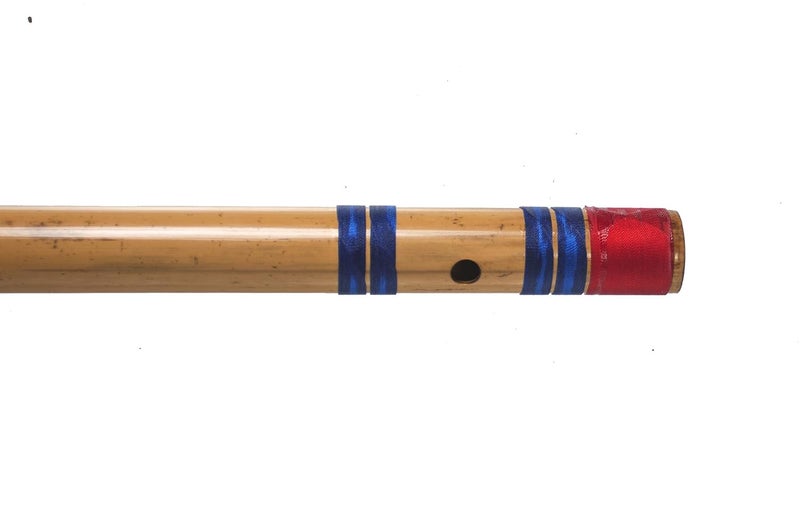 Kanha Flutes F Scale Natural Base Assam Bamboo Flute Musical Instrument Size 29 Inch Bansuri Right Handed with Flute Cover - Image 5