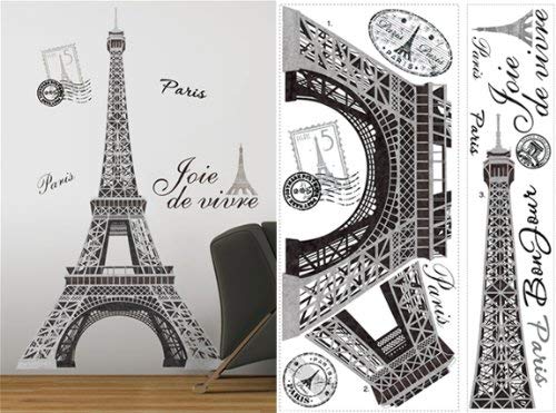 RoomMates RMK1576GM Paris Eiffel Tower Peel and Stick Wall Decal, 55.75 inch x 32.5 inch - Image 4