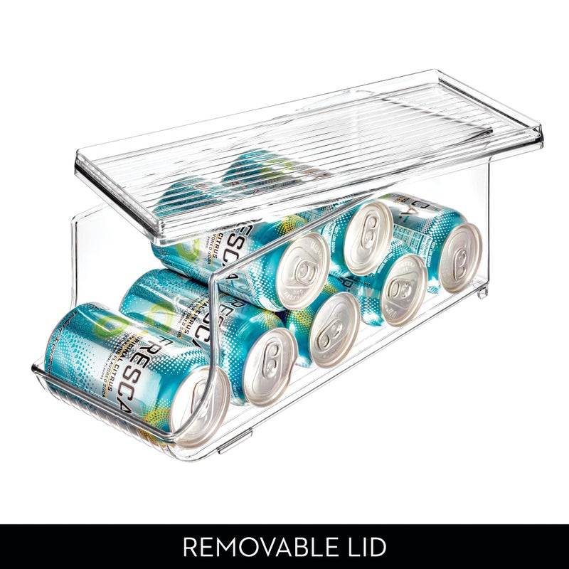 iDesign Soda Can Organizer with Lid for Pantry or Refrigerator - Clear - Made in USA - Image 5