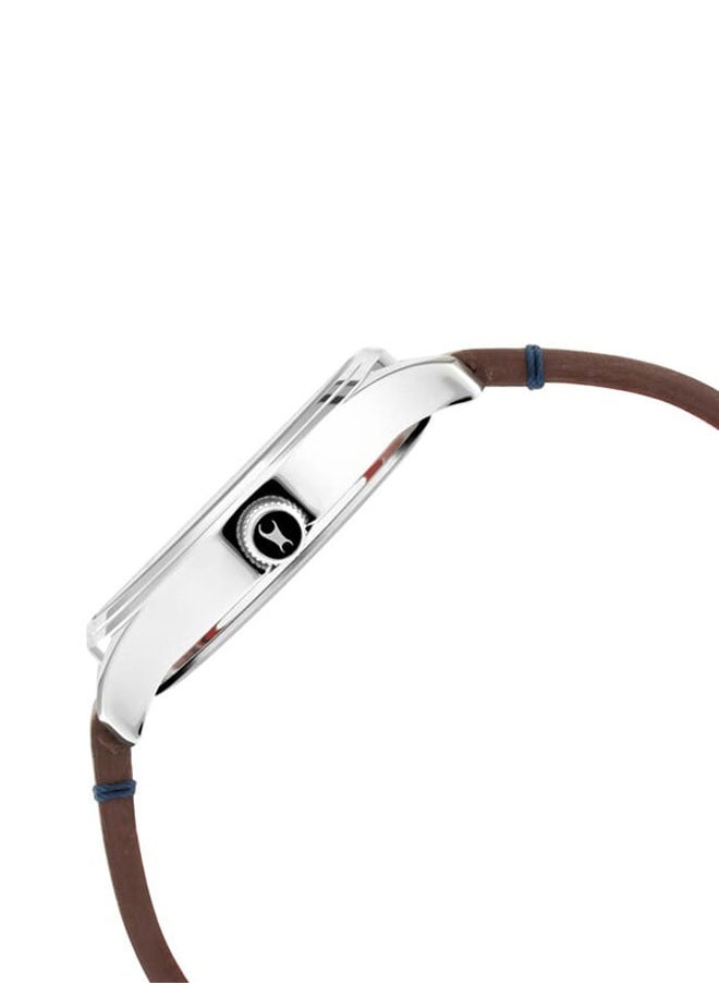fastrack I Love Me Quartz Analog Blue Dial Leather Strap Watch For Guys 3236Sl02  - Image 3