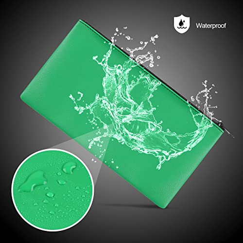 Joyberg 2 Pieces Money Bags With Zipper , 11x6.1 inch Money Pouch, Bank Bag, Cash Bag , Check Wallet, Cosmetics(Green) - Image 3