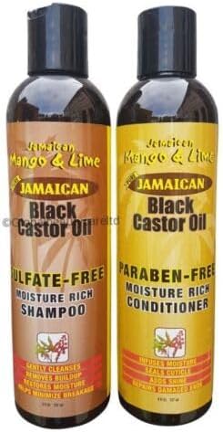 JAMAICAN MANGO LIME BLACK CASTOR SHAMPOO SULPHATE FREE CONDITIONER BPARABEN FREE UNDLE