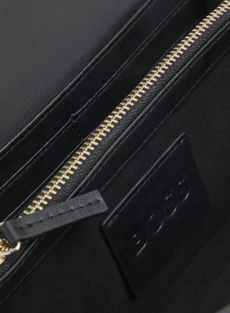 BOSS Black Faux-leather clutch bag with Double B monogram for Women | Best Price UAE